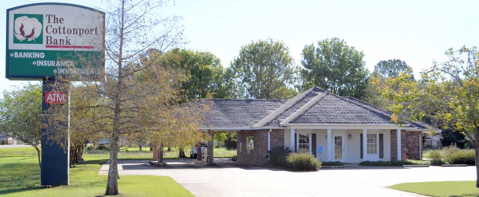 Simmesport Branch with the branch sign on display.