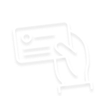Hand holding credit card icon.