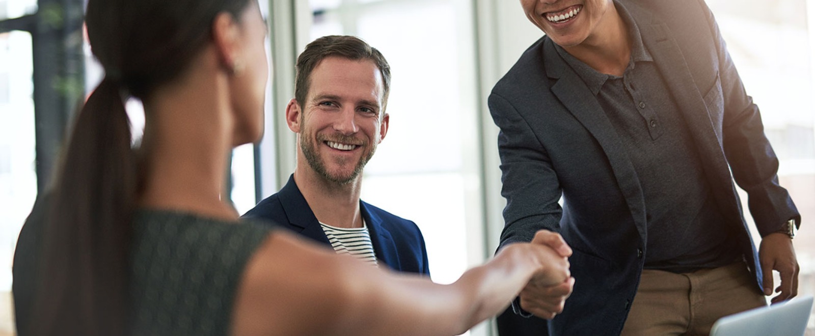 Business handshake.