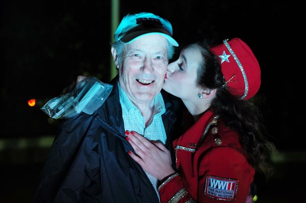 Woman Kissing a Veteran